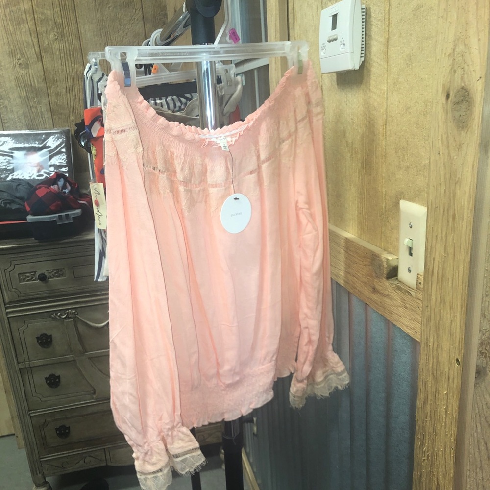 Beautiful coral lace top